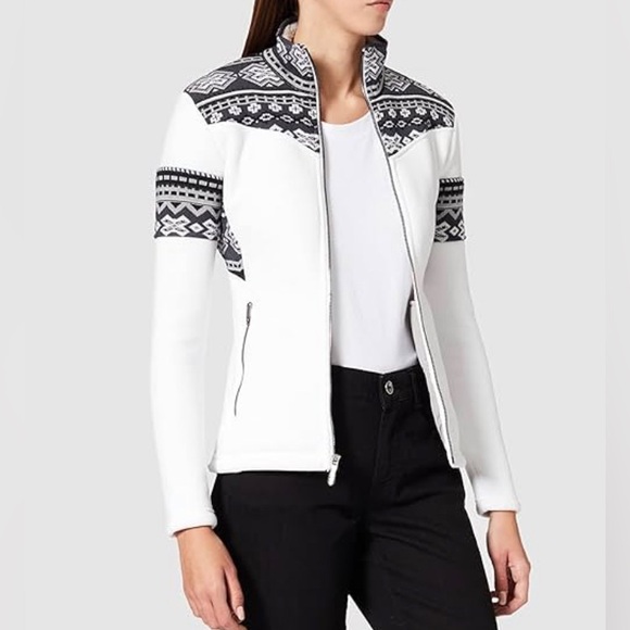 Spyder Active Sports Women's Bella Full Zip Sweater White and Grey Size Medium - Picture 6 of 16